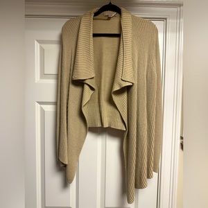Banana Republic Camel Draped high-low cardigan size M